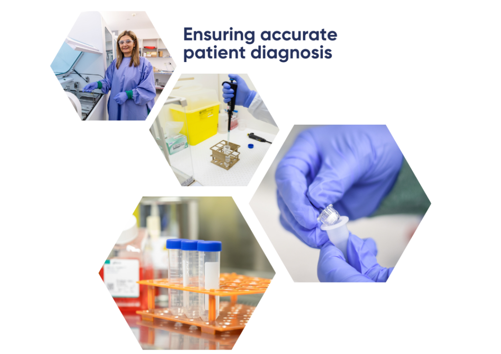 Images from the NRL Testing team, about how they ensure accurate patient diagnosis